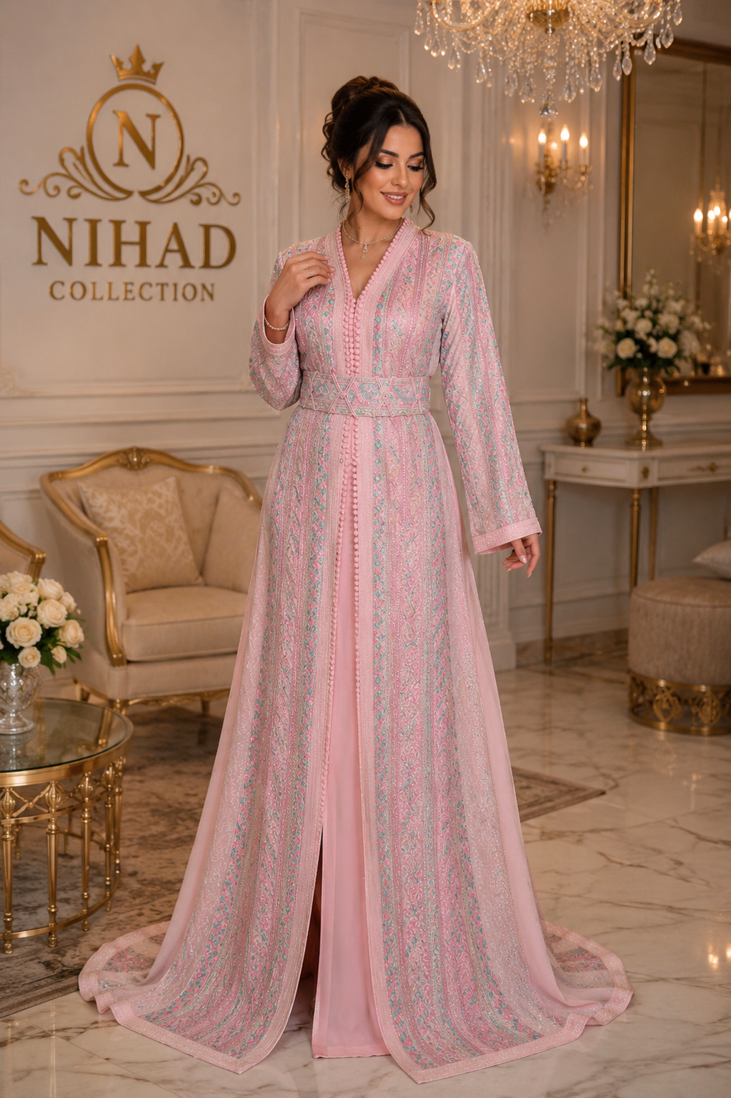 Le Caftan Palais de Rosée | NIHAD COLLECTION