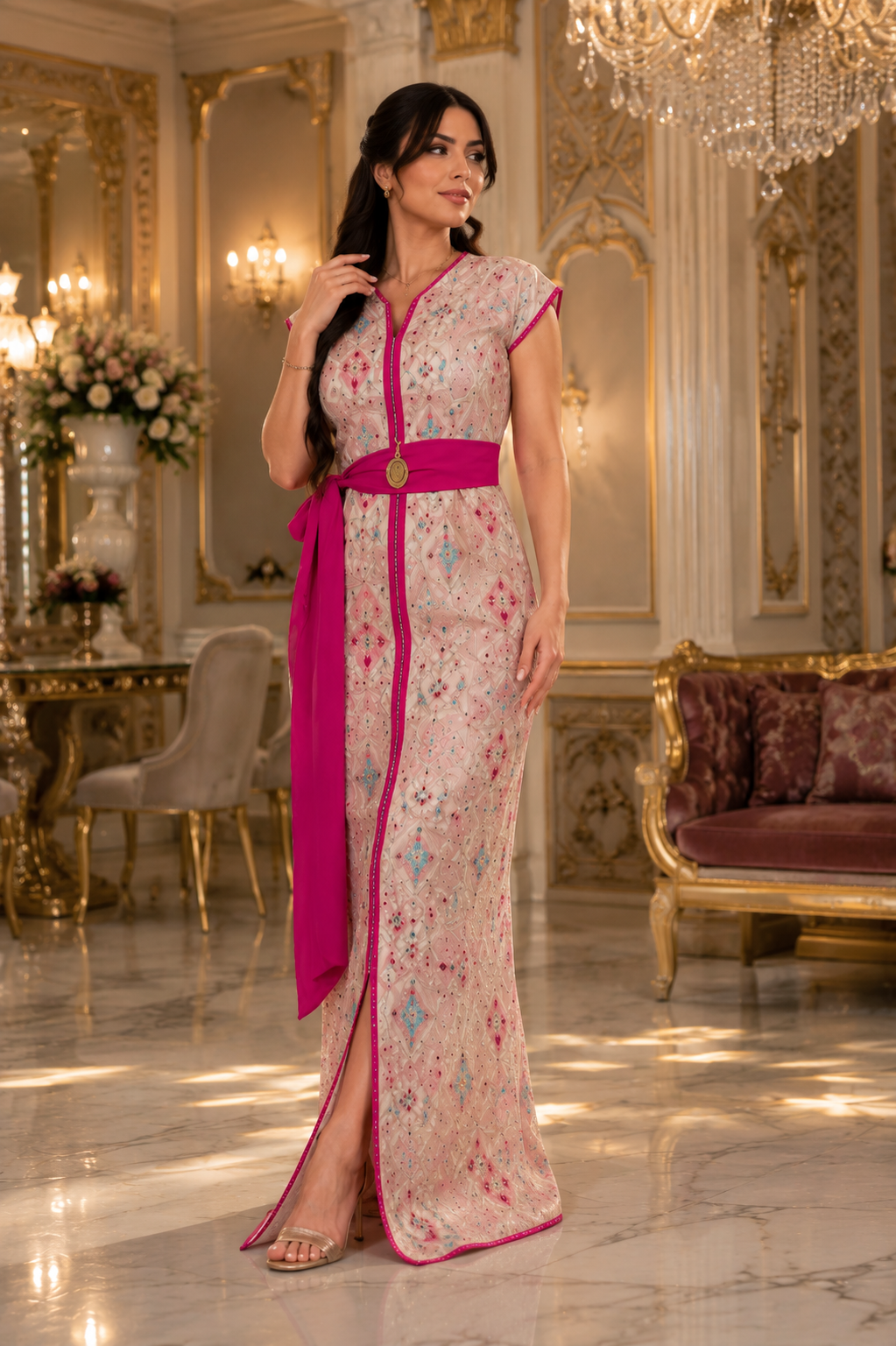 Caftan Élégance Rosée