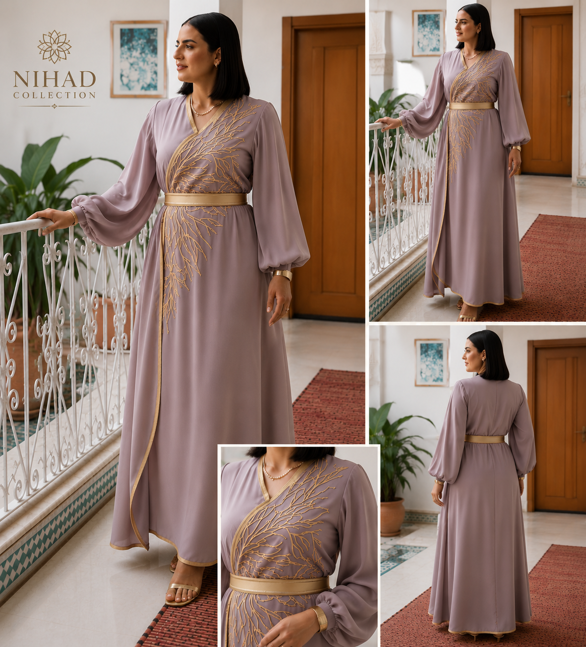 Caftan Racines d'Or en 6 couleurs