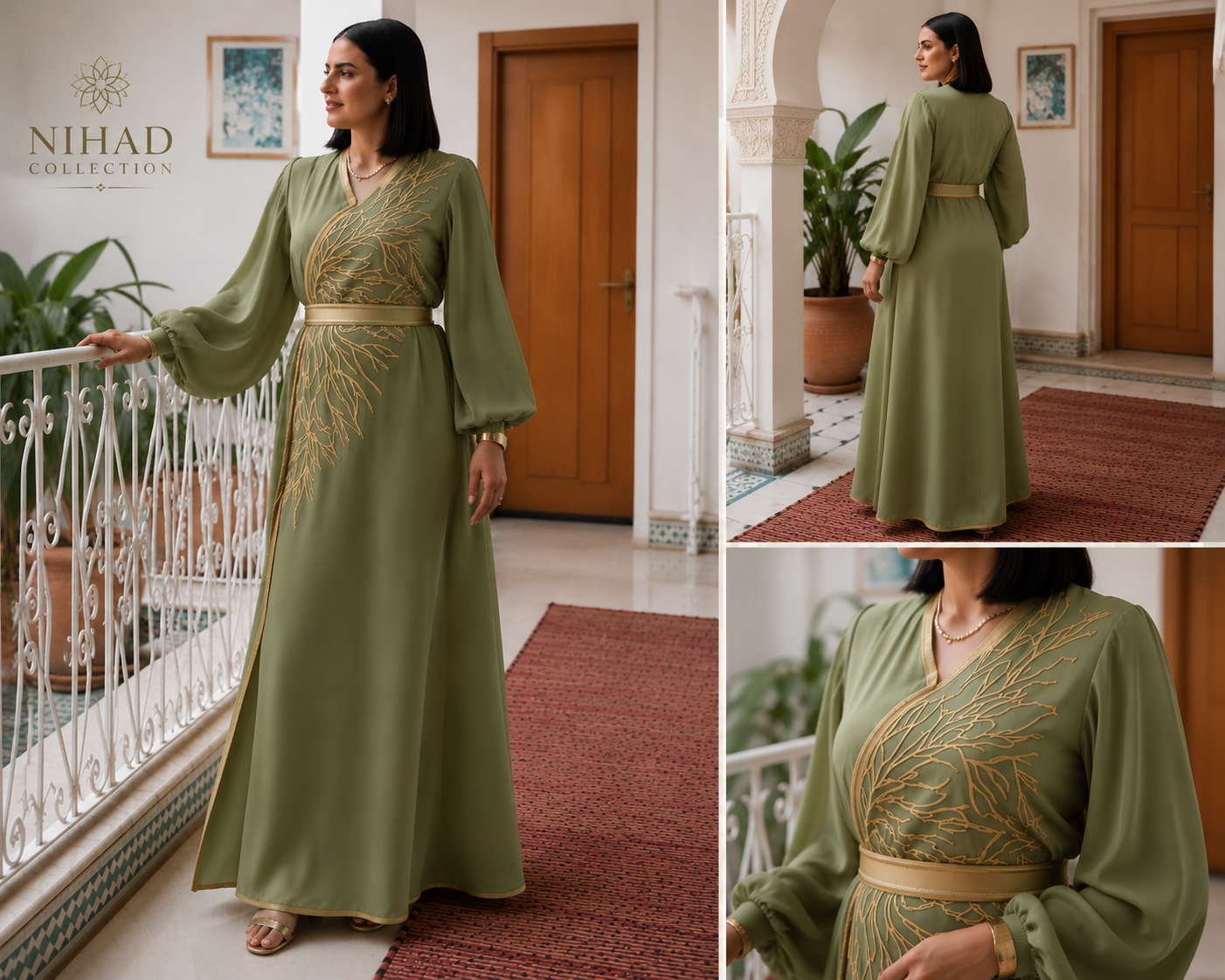 Caftan Racines d'Or en 6 couleurs